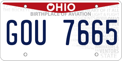 OH license plate GOU7665
