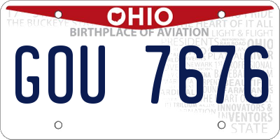 OH license plate GOU7676