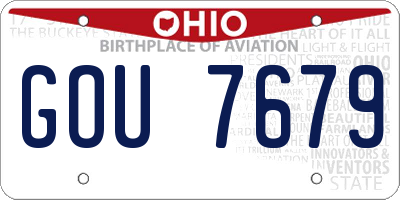 OH license plate GOU7679