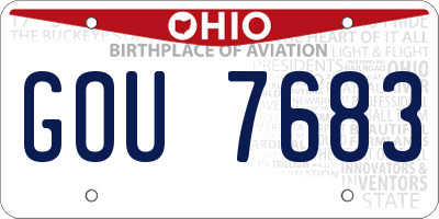 OH license plate GOU7683