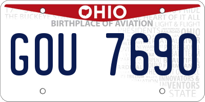 OH license plate GOU7690
