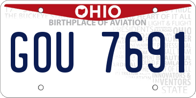 OH license plate GOU7691