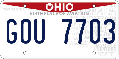 OH license plate GOU7703