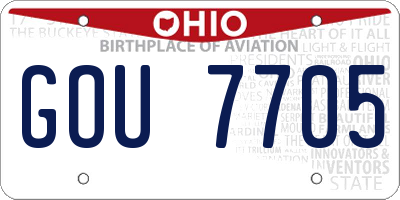 OH license plate GOU7705
