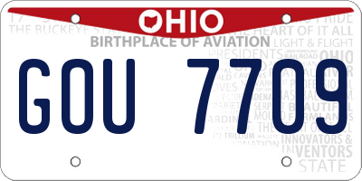 OH license plate GOU7709