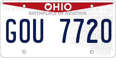 OH license plate GOU7720