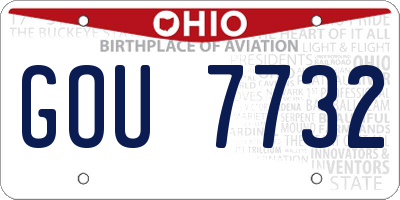 OH license plate GOU7732