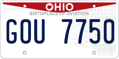 OH license plate GOU7750