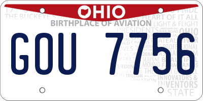 OH license plate GOU7756