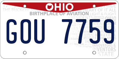OH license plate GOU7759