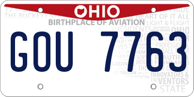 OH license plate GOU7763