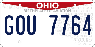 OH license plate GOU7764