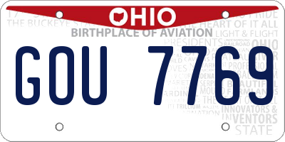 OH license plate GOU7769