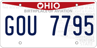 OH license plate GOU7795