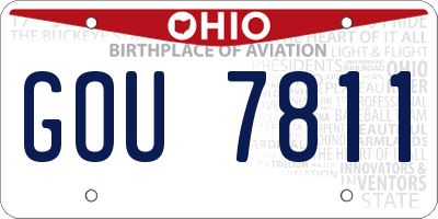 OH license plate GOU7811