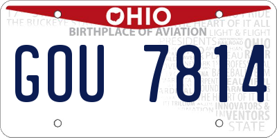 OH license plate GOU7814