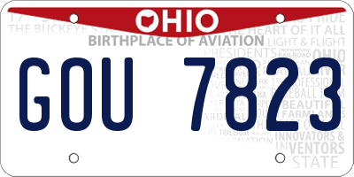 OH license plate GOU7823