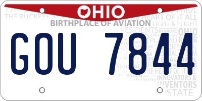 OH license plate GOU7844