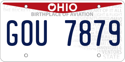 OH license plate GOU7879