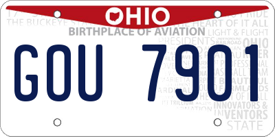 OH license plate GOU7901
