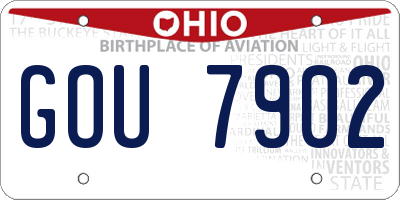 OH license plate GOU7902