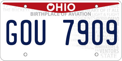 OH license plate GOU7909