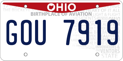 OH license plate GOU7919