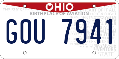 OH license plate GOU7941