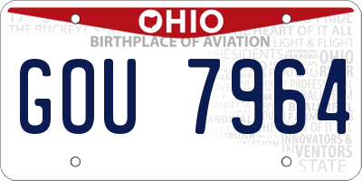 OH license plate GOU7964
