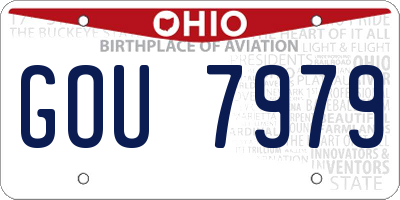 OH license plate GOU7979