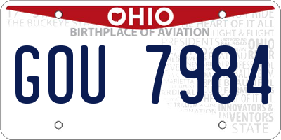 OH license plate GOU7984