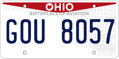 OH license plate GOU8057