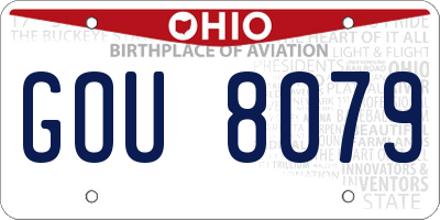 OH license plate GOU8079