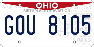 OH license plate GOU8105
