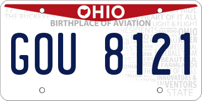 OH license plate GOU8121