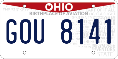 OH license plate GOU8141