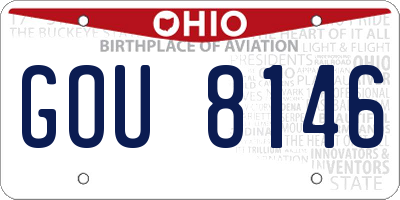 OH license plate GOU8146