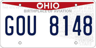 OH license plate GOU8148