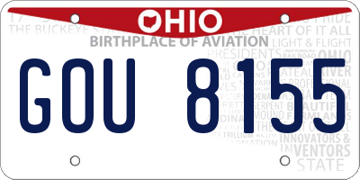 OH license plate GOU8155