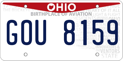 OH license plate GOU8159