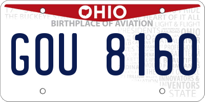 OH license plate GOU8160