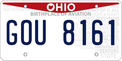 OH license plate GOU8161