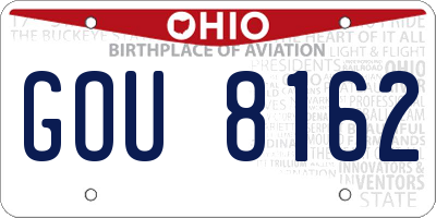 OH license plate GOU8162
