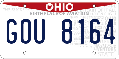 OH license plate GOU8164