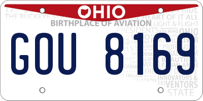 OH license plate GOU8169