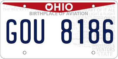 OH license plate GOU8186