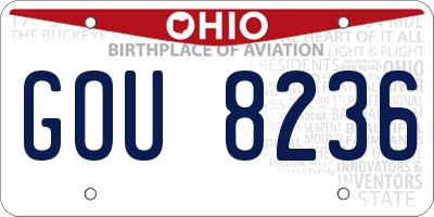 OH license plate GOU8236