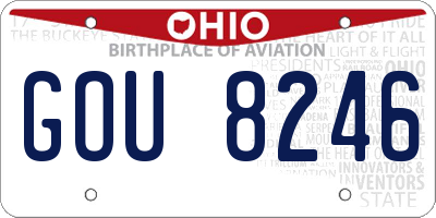 OH license plate GOU8246