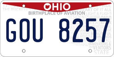 OH license plate GOU8257