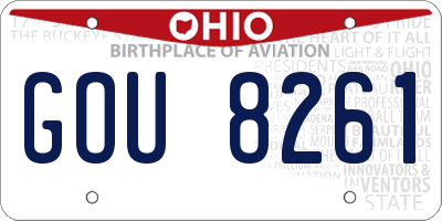 OH license plate GOU8261